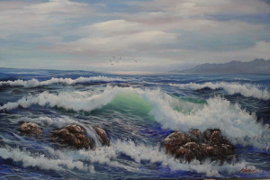 Stormy Sea (sea scape art)