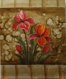Red Iris (floral art)