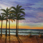 west coast sunset (original art)